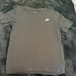 Nike Black Short Sleeve Crew Tee with White Logo